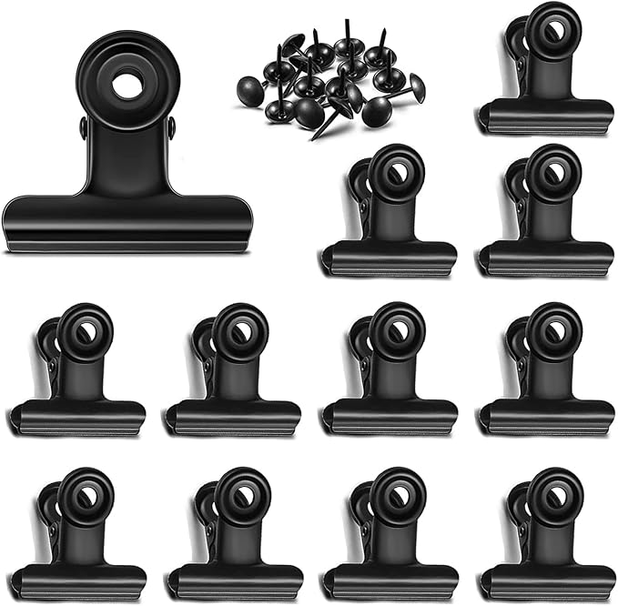 Bulldog Black Metal Binder Clips by YUCHIYA