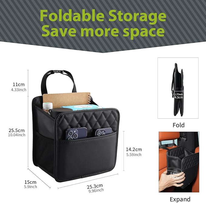 FrgKbTm 2Pack Car Seat Back Organizer, Waterproof Car Backseat Organizer - Image 5