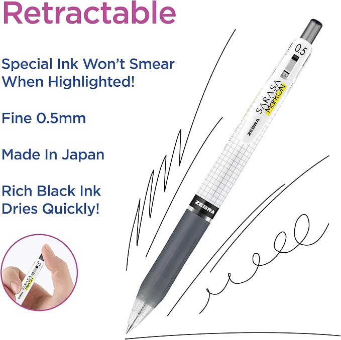 Zebra Pen Creative Notetaking Set 12-Pack, Includes 6 Highlighters, 5 CLiCKART - Image 9