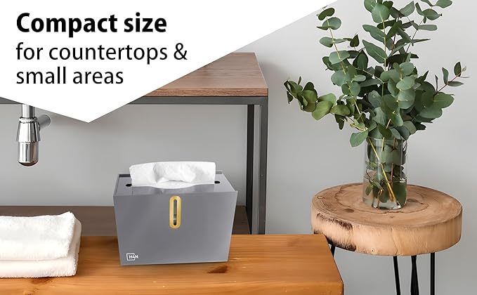 H4N Multifold Hand Paper Towel Dispenser Countertop, Compact Design, Single Sheet Dispensing for Home and Commercial Use, Gray-DeskLoop Office