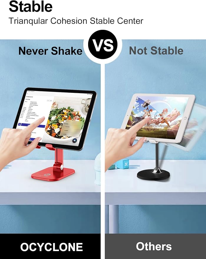 OCYCLONE Phone Stand, Adjustable Height and Angle Foldable Cell Phone Stand - Image 5