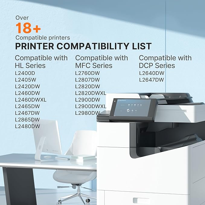 E-Z Ink Compatible Toner Cartridge Replacement for Brother TN830XL TN 830 TN830 Toner Cartridges for HL-L2460DW DCP-L2640DW HL-L2480DW HL-L2400D HL-L2405W MFC-L2820DW Printer (4 Black)