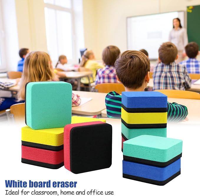 Dry Erase Eraser, 12 Pack Magnetic Whiteboard Erasers, Small Dry Erase Board - Image 5