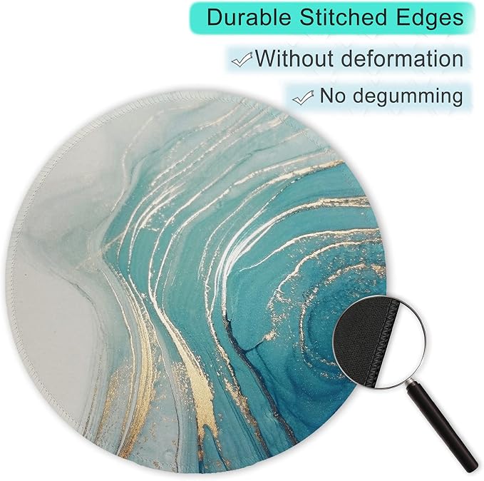 ITNRSIIET Round Mouse Pad with Stitched Edge Premium-Textured Waterproof - Image 5