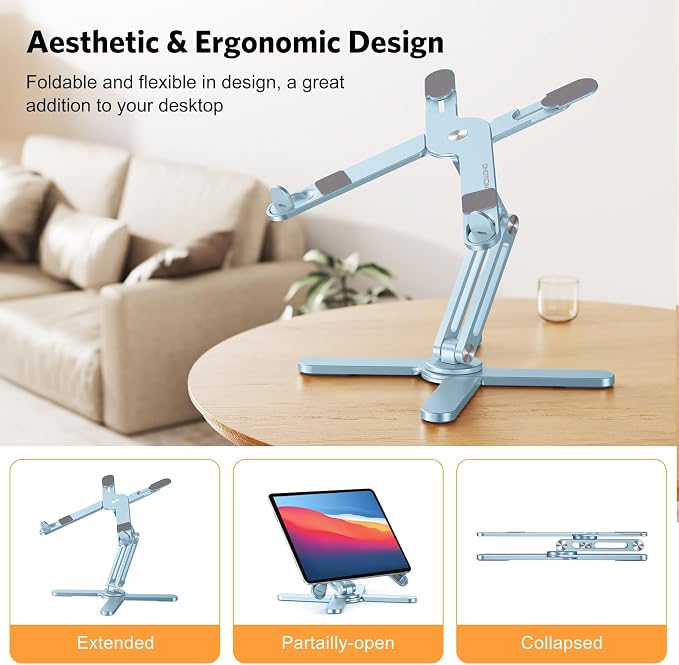 OMOTON 360° Rotating Laptop Stand Riser - Image 3