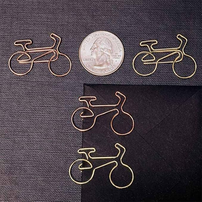 OWLFAVO 40pcs Bicycle Shape Paper Clips - Image 4