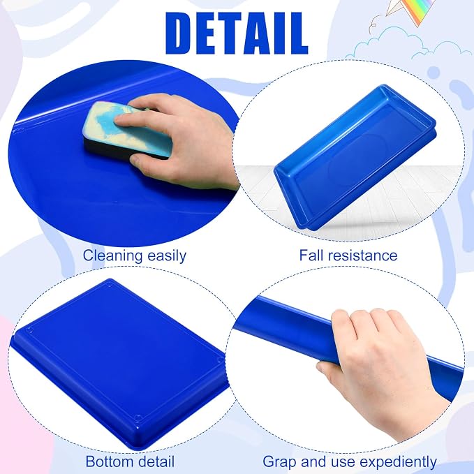 Hoteam 10 Pcs Flat Storage Organizer Tray Bin Paper Tray - Image 2