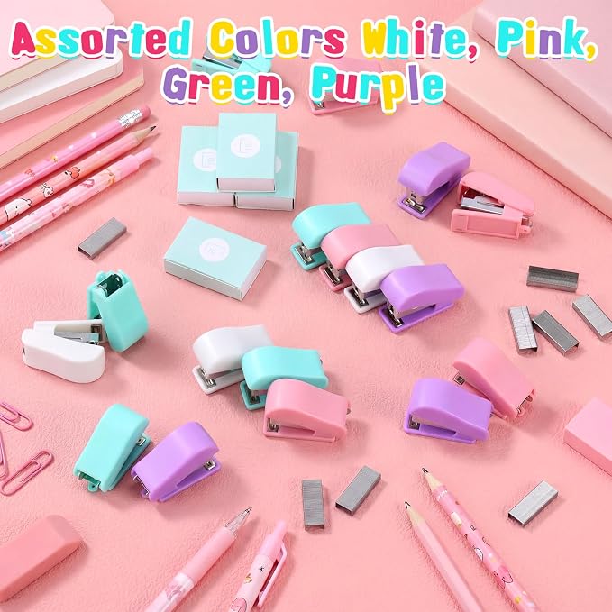 Fainne 60 Pcs Mini Stapler Bulk - Image 4