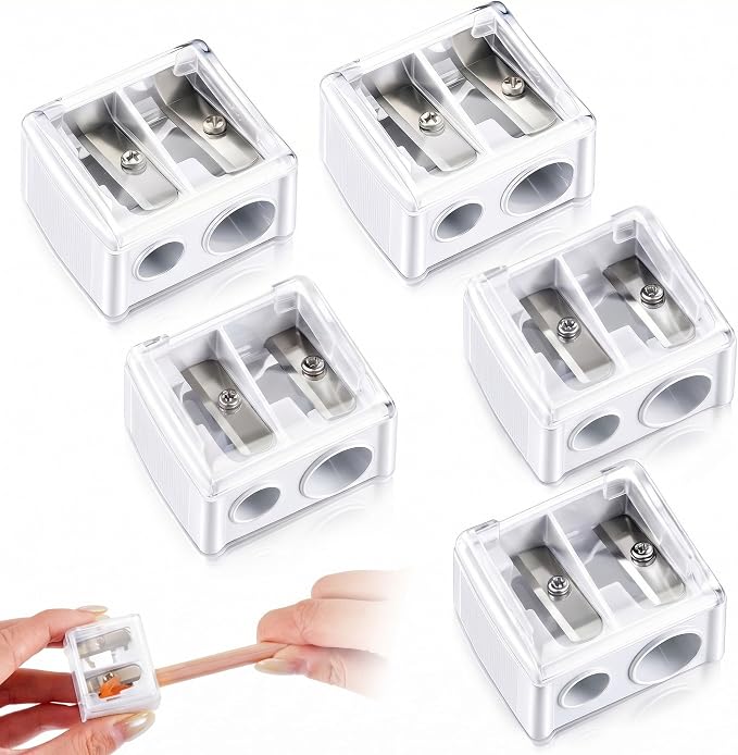 Chuangdi 5 Pack Makeup Pencil Sharpener Plastic Lip Liner Pencil Eyeliner by Chuangdi