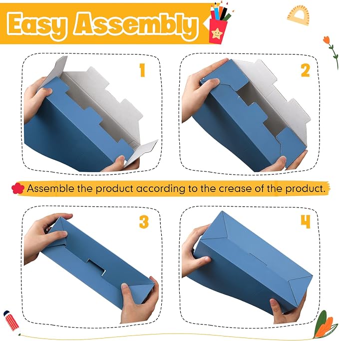 Colarr 24 Pcs Cardboard Magazine Holders 12 Colors Magazine Storage Box - Image 3