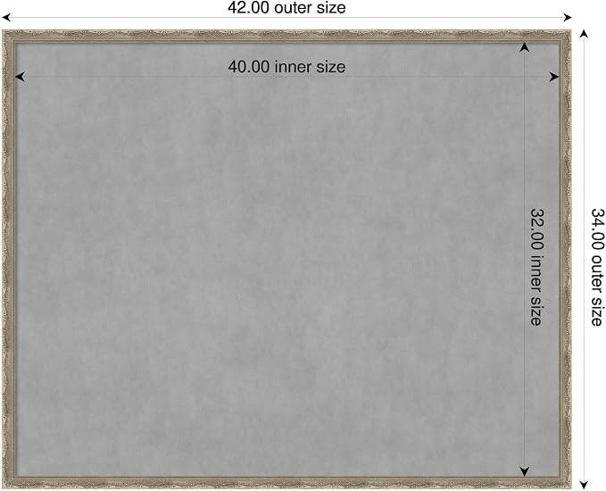 Amanti Art Silver Framed Magnetic Board 34x42 X-Large Vision Board - Image 2