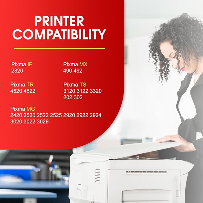 245XL 246XL Combo Pack Compatible for Canon Ink 245 and 246 PG-245 CL-246 Works with Canon MX490 MX492 MG2522 MG3029 TR4520 TR4522 TR4500 TS3122 (1Black, 1Color) 2Pack-DeskLoop Office