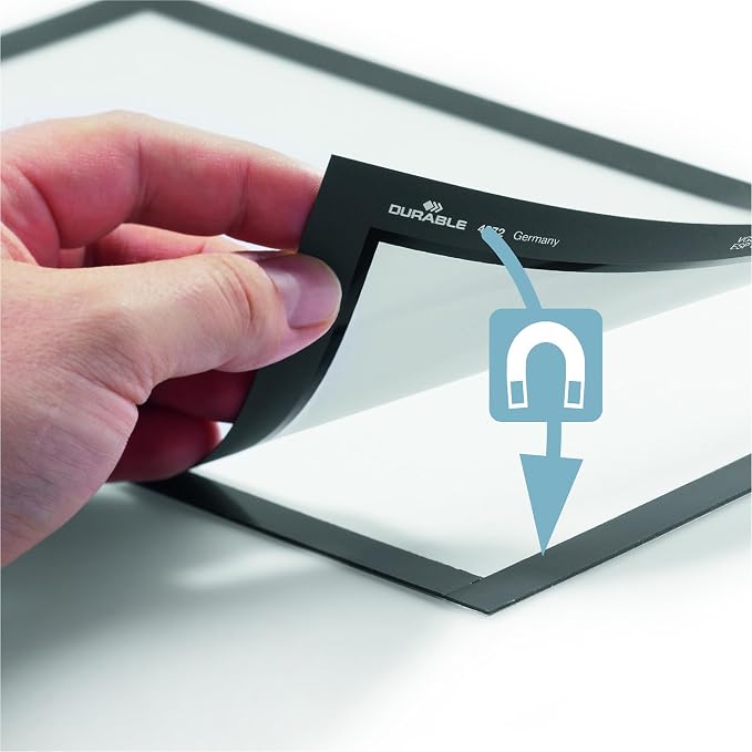 Durable Duraframe Self-Adhesive Magnetic Document Sign Holder - Image 9