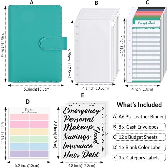 SKYDUE Budget Binder, Money Saving Binder - Image 3
