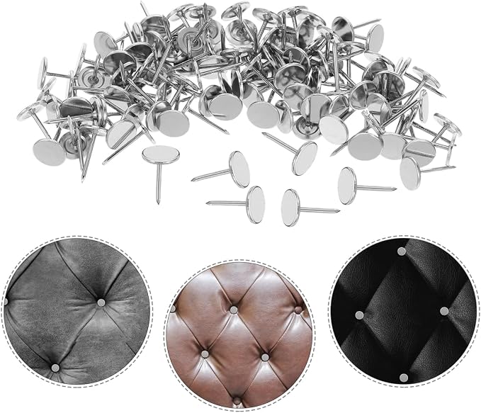 ULTECHNOVO 100pcs Flat Head Stainless Steel Upholstery Tacks Decorative - Image 9