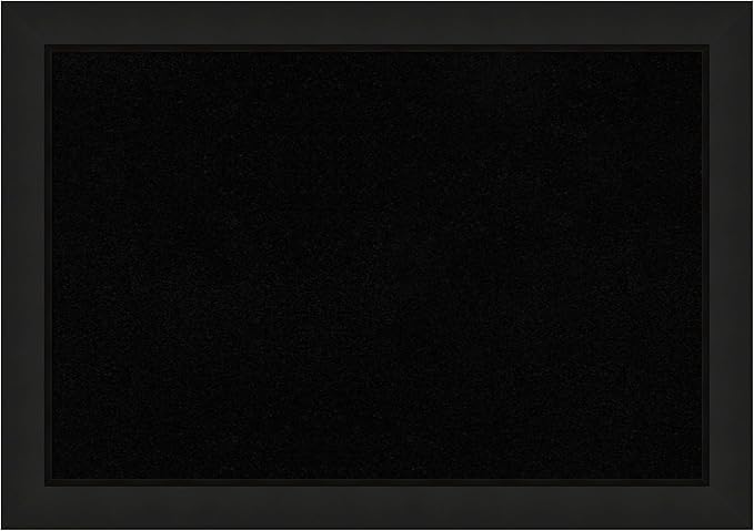 Amanti Art Black Cork Board for Wall, 19x27 Vision Board with Black Wood Frame, Medium Corkboard Office Decor for Home Organization, Casual Corkboard Pinboard to Display Items for Home Organization-DeskLoop Office