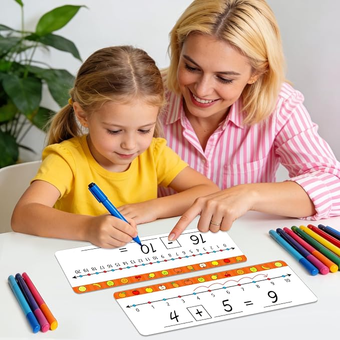 30 Packs Number Line Dry Erase Boards Cards, Double-Sided Writable & Erasable - Image 6