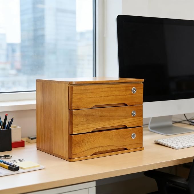 Wooden Desktop Storage Box - Image 4