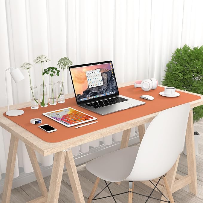 Hsurbtra Desk Pad, 35.5" x 17" PU Leather Desk Mat, XXL Extended Mouse Pad - Image 7