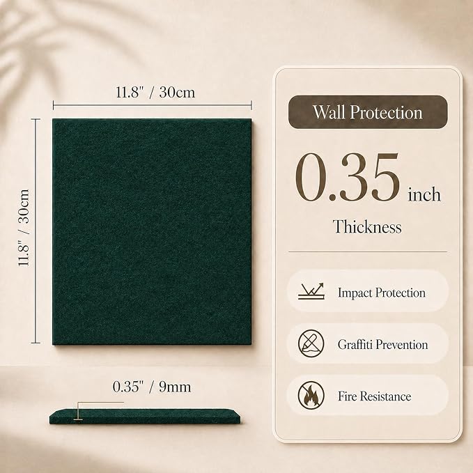 Felt Bulletin Board Tiles, Large Cork Board Alternative, 24 x 36 in | 0.35 in - Image 2