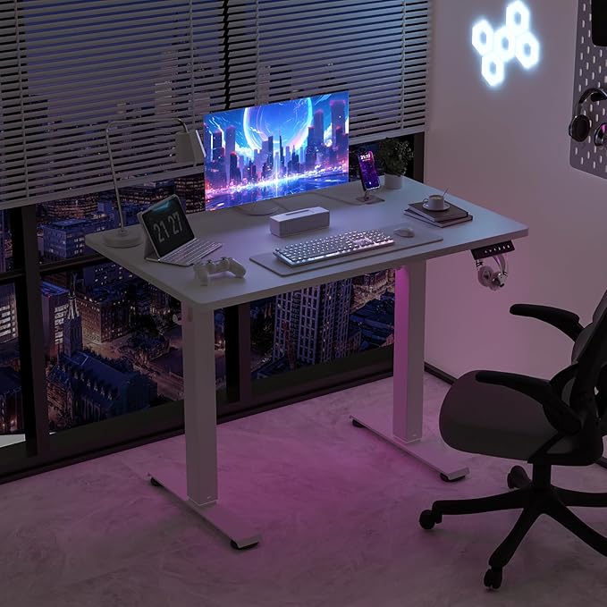 40 * 24 Electric Standing Desk, Adjustable Height Sit Stand Up Desk, Motorized Home Office Computer Gaming Workstation Desk-DeskLoop Office