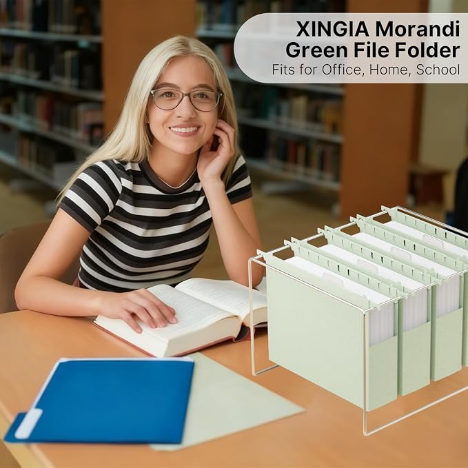 XINGIA Plastic Hanging File Folders Letter Size, 12 Pack 2" Expansion Extra - Image 7