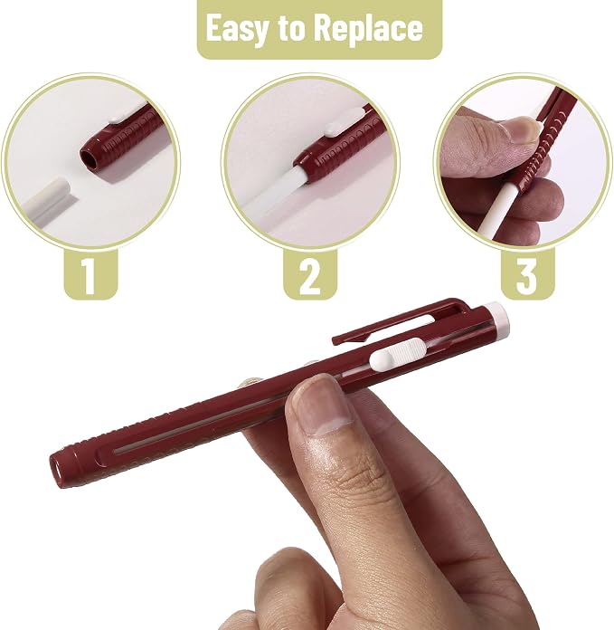 Mr. Pen- Retractable Mechanical Eraser Pens, 6 Pack, Earthy Colors | Latex-Free - Image 5