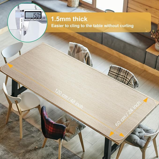 NATRKE Clear Desk Mat Pad, 47.2"x23.6" Extra Large Transparent Computer Desk - Image 2