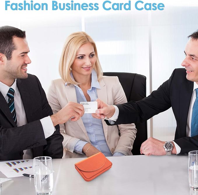 Business Card Holder，PU Leather Business Card Case Color Printing Pattern Card - Image 4