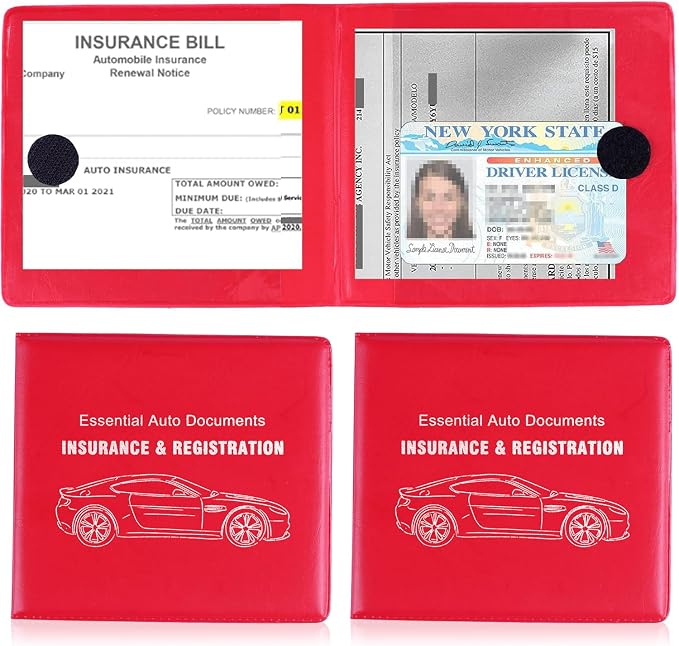 UYYE Car Registration and Insurance Card Holder, Vehicle Glove Box Car Organizer by UYYE