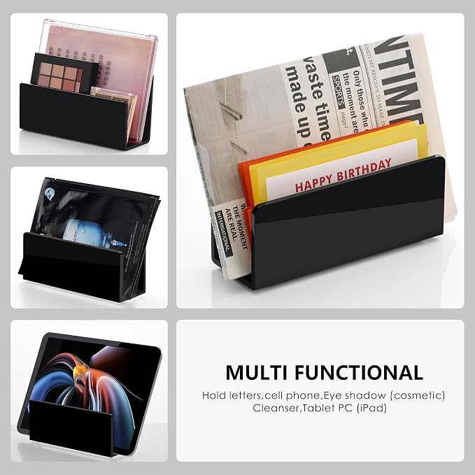 Acrylic Desk Mail Organizer Sorter, Countertop Letter Envelope Bill Filling - Image 8