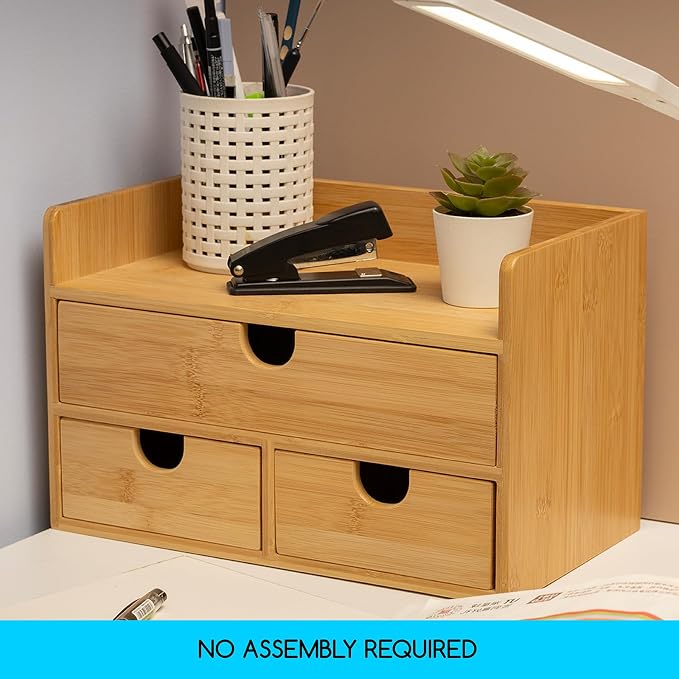 MEEDEN Bamboo Desk Organizer - Image 7