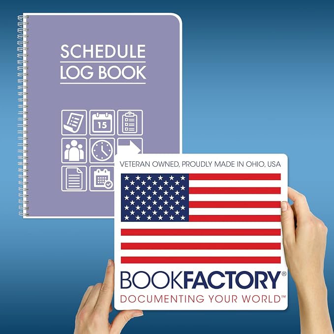 BookFactory Scheduling Notebook, Employee Work Schedule Journal, Small Business - Image 5