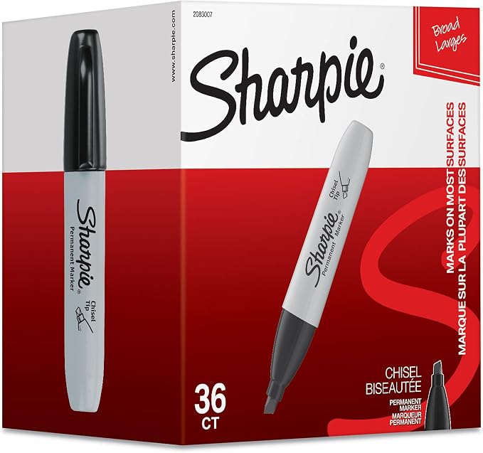 Sharpie Permanent Markers, Chisel Tip, Office Supplies by Unknown