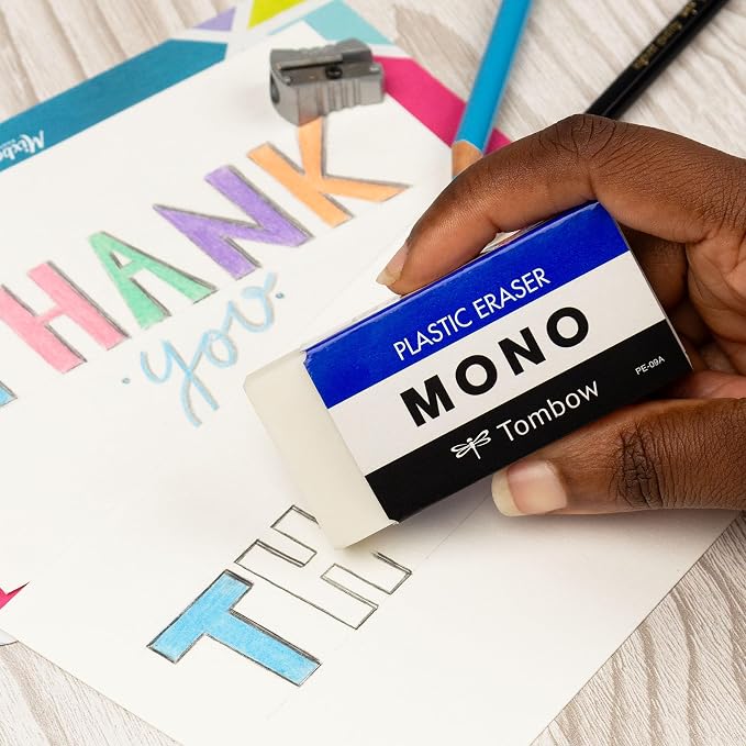 TOMBOW 57332 Mono Eraser, 1 Pack. Cleanly Removes Marks Without Damaging Paper - Image 4
