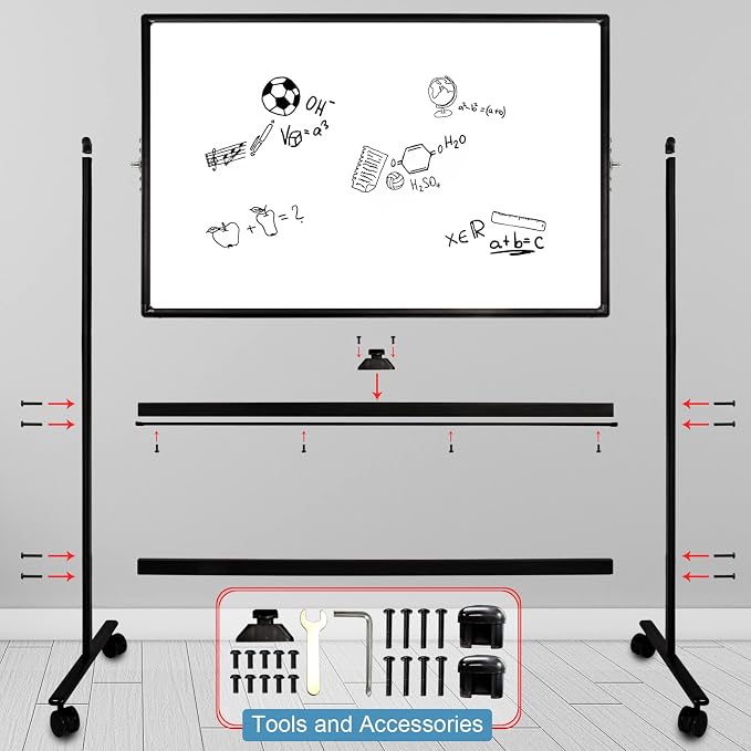 32x48 Inches Industrial-Grade Mobile Dry Erase Whiteboard - Image 7