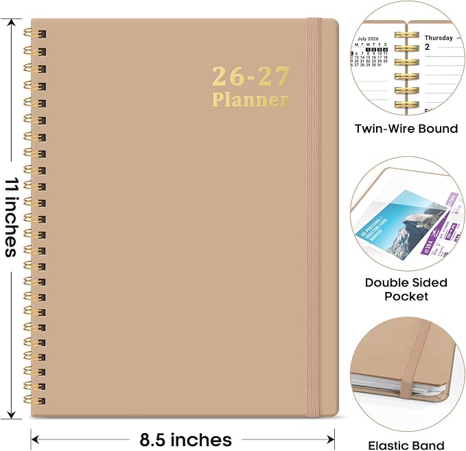 Planner 2026-2027, 8.5" x 11" Weekly and Monthly Academic Year Planner Calendar - Image 4