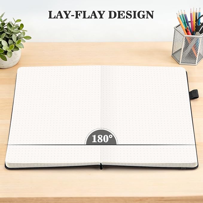 OMEYA Bullet Dotted Journal Notebook 8 Pack: 160 Pages Per Pack, A5 Medium Size - Image 4