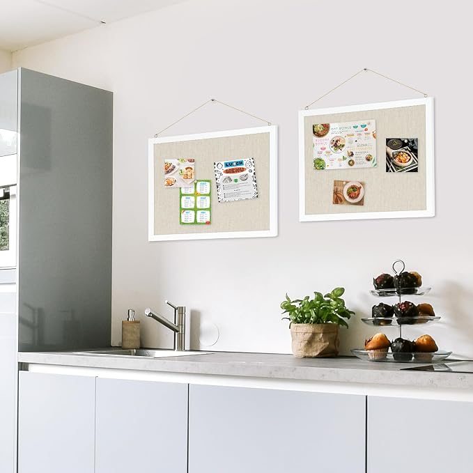 2-Pack Double-Sided Wood Framed Cork Board - Image 9