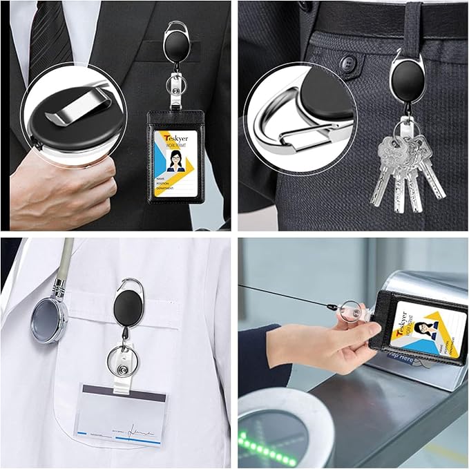 Teskyer Badge Reel, 20 Pack Retractable Badge Holders - Image 6