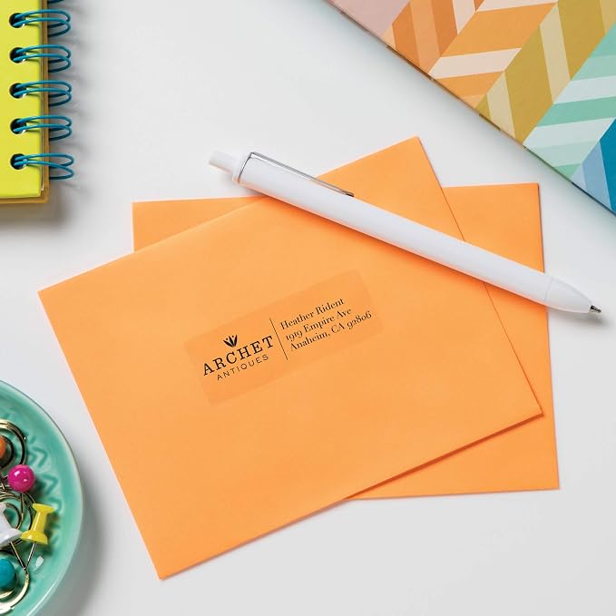 Avery Address Labels Clear 1" x 2-5/8" | Glossy | Sure Feed Technology | - Image 2