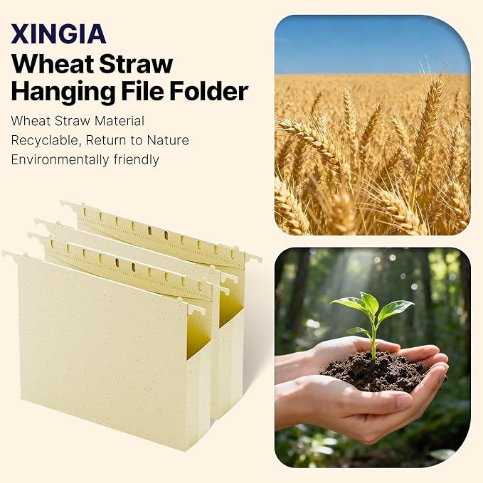 XINGIA Plastic Hanging File Folders, Letter Size File Cabinet Folders, Heavy - Image 6