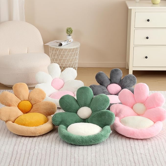 Ditucu Flower Shape Chair Pillow Cute Seat Cushion 19 inch Comfy Lazy Sofa - Image 6