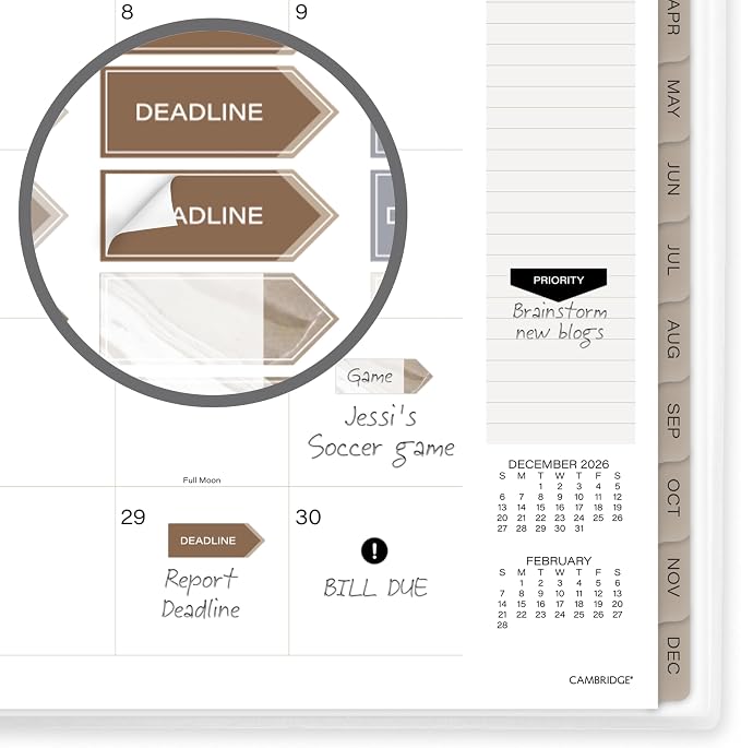 Mead Cambridge 2027 Planner, Weekly & Monthly, 8.5" x 11" - Image 6