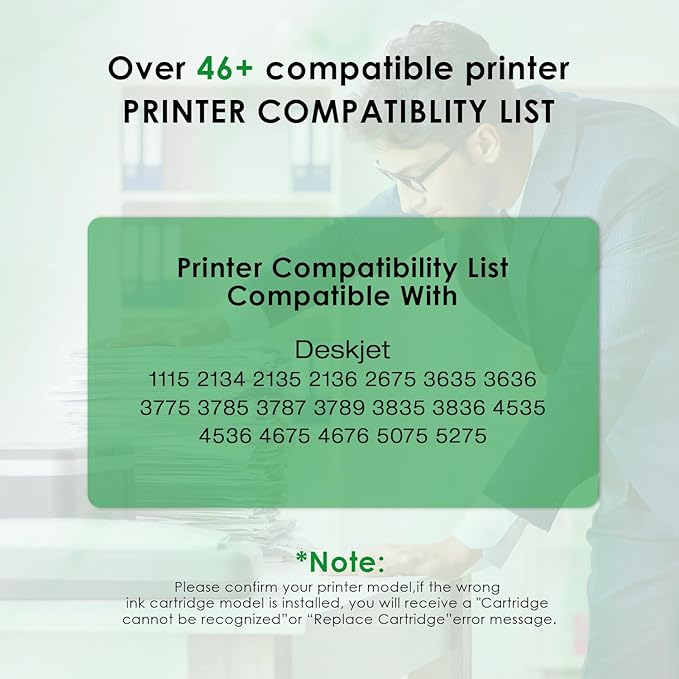 664XL Ink Cartridge Replacement for 664 664XL 664 XL Ink Cartridges Black and Color for DeskJet Ink Advantage 1115 2135 2138 3635 3636 3638 4535 4536 4538 4675 4676 4678 Printer Ink 2 Black-DeskLoop Office