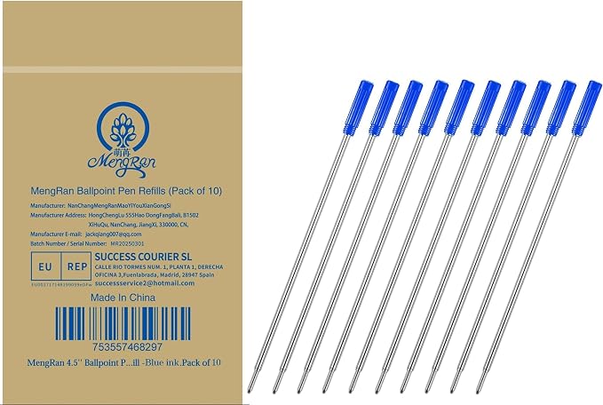 MengRan 4.5'' Ballpoint Ink Pen Refills by MengRan