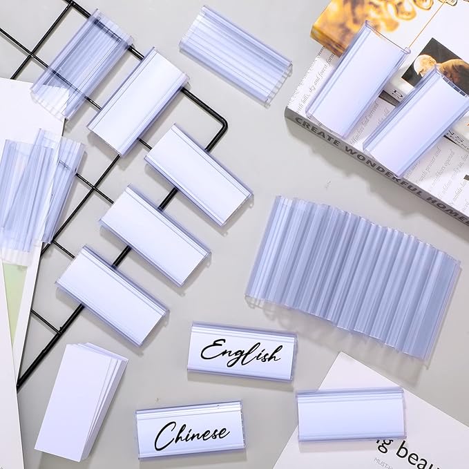 Yulejo 200 Pcs Plastic Wire Shelf Label Holders - Image 5