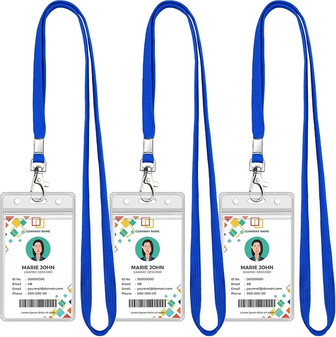 3 Pack Clear ID Badge Holder by koorito