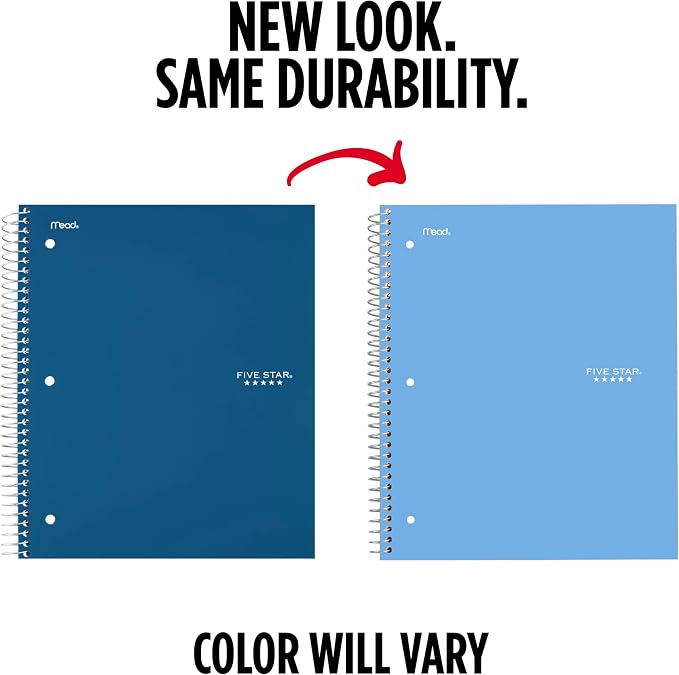 Five Star Spiral Notebook + Study App, 1 Subject, College Ruled Paper, 8.5" x - Image 2