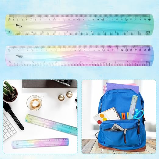 2 Pcs Flexible Ruler, 12 Inch Bendable Ruler - Image 7